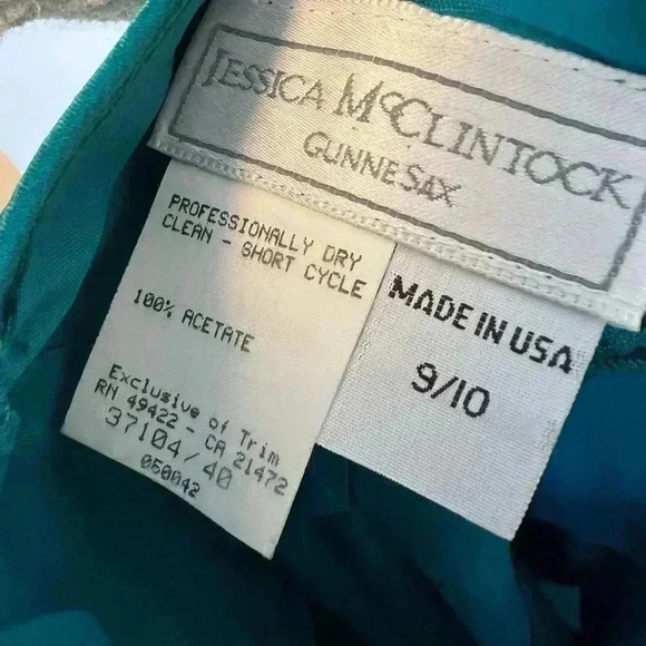 GUNNE SAX GREEN BLUE DRESS 9/10 - Picture 2 of 16